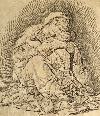 Jungfru och barn av Andrea Mantegna