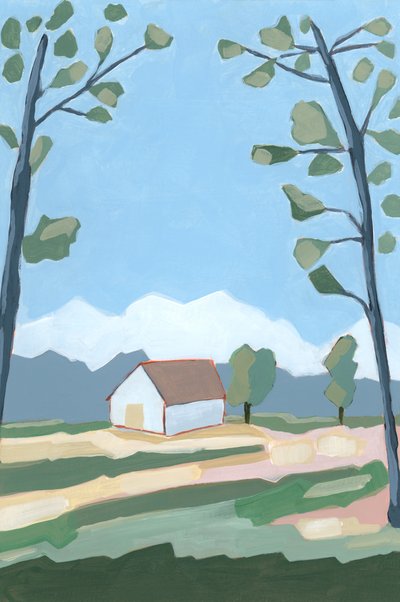 Highlands, 2023 (akryl på papper) av Andrea Mejia