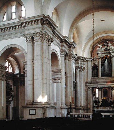 Interiörvy av långhuset, 1566-80 av Andrea Palladio