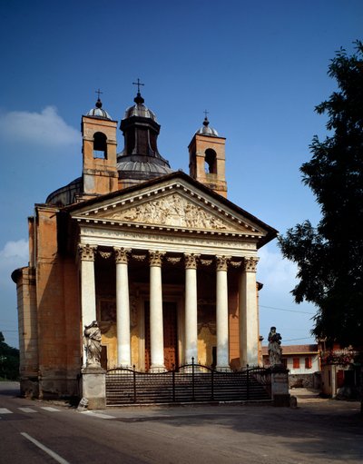 Utsikt över tempietto (eller St Graziano-kyrkan) av Andrea Palladio