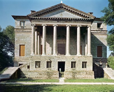 Vy över huvudfasaden, byggd 1559-60 av Andrea Palladio