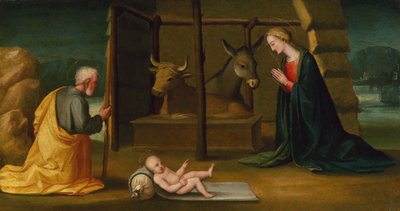 The Nativity, c.1500 (olja på panel) av Andrea Piccinelli
