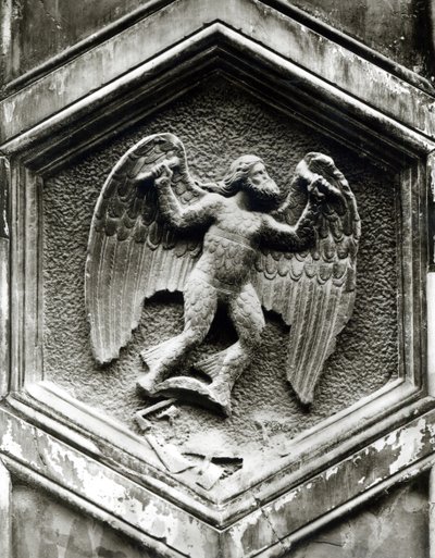 Daedalus, dekorativ relief från Campanile, Florens, c.1348-50 (marmor) (s/v foto) (se även 103681) av Andrea Pisano