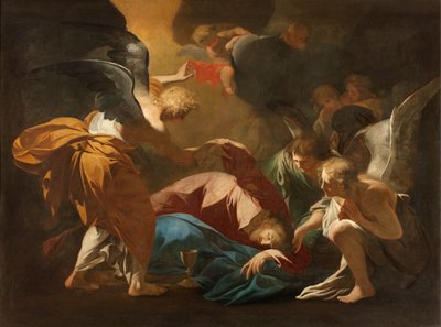 Milano, San Francesco da Paola-kyrkan, Andrea Pozzo, Änglarna stödjer Jesus i Getsemane trädgård av Andrea Pozzo