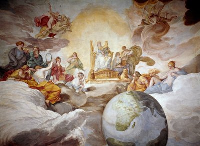 Gudomlig kunskap allegori. Fresk av Andrea Sacchi (1599-1661) 1629-1633 Palazzo Barberini, National Gallery of Ancient Art Rom av Andrea Sacchi