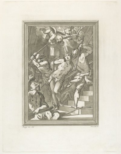 Flaggling av ett helgon av Andrea Scacciati after Giovanni Battista Paggi