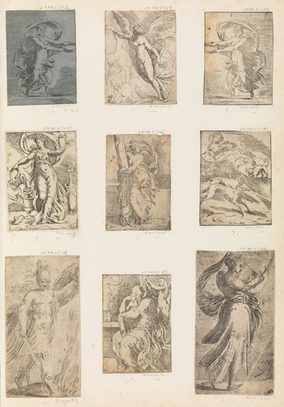 Mars och andra mytologiska figurer, ca. 1536-38. av Andrea Schiavone