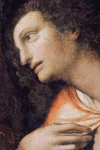 Klostret (Tongerlo Abbey). Målning. Nattvarden. 1506-1507. Detalj (målning) av Andrea Solario
