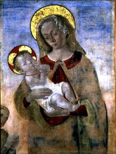 Madonna och barn av Andrea del (school of) Verrocchio