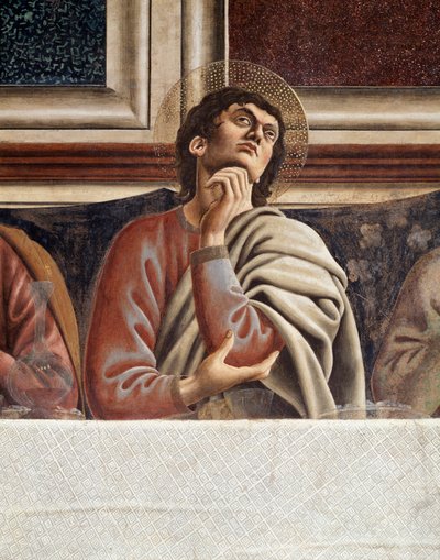Sista måltiden, detalj av Thomas (Fresco av Andrea del Castagno
