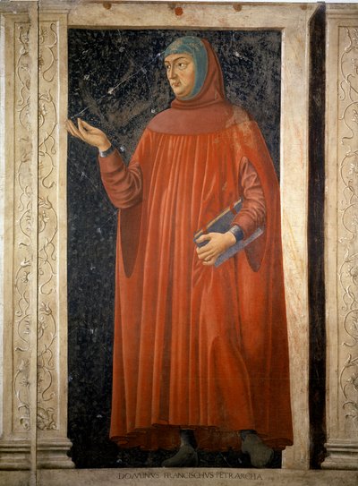 Porträtt av Francesco Petrarca av Andrea del Castagno