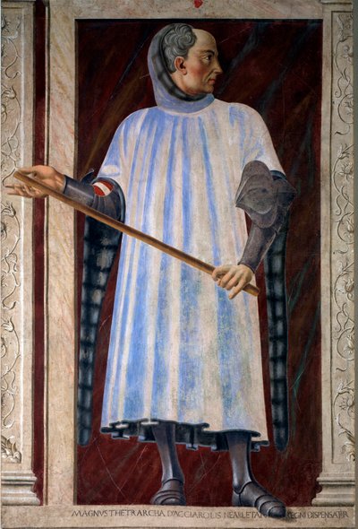 Porträtt av Niccolo Acciaiuoli, Neapels stora senechal (fresko av Andrea del Castagno