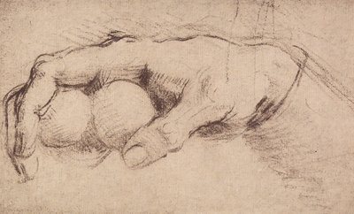 En hand; teckning av Andrea del Sarto