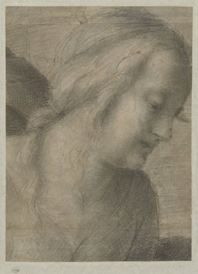 Huvudet av Maria, i en tillbedjan av Andrea del Sarto