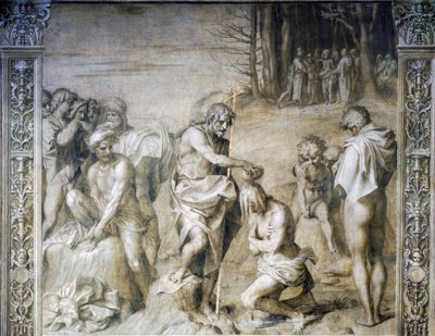 Sankt Johannes döper folkmassor av Andrea del Sarto