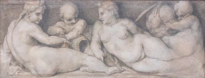 Scen med figurer i klassisk stil av Andrea del Sarto