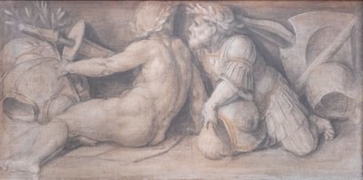 Scen med figurer i klassisk stil av Andrea del Sarto