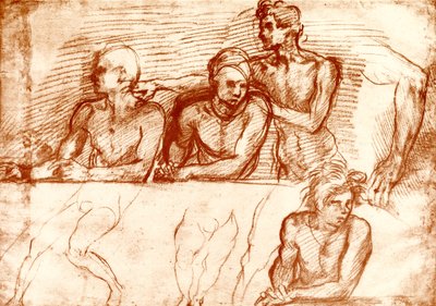 Studier för den sista måltiden av Andrea del Sarto