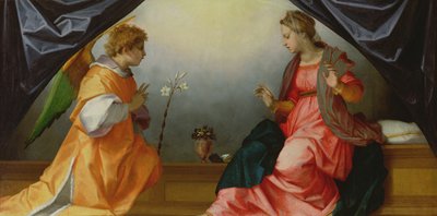 The Annunciation, 1528 (tempera på panel) av Andrea del Sarto