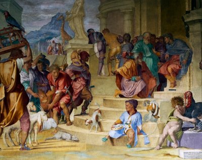Caesars triumf av Andrea del Sarto och Alessandro Allori (1520) Läkare Villa Poggio a Caiano av Andrea del Sarto