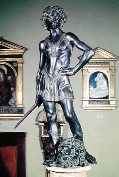 David, ca 1470 (brons) (se även 93596) av Andrea del Verrocchio