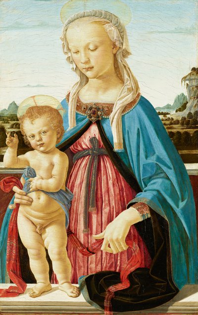 Jungfrun och barnet av Andrea del Verrocchio