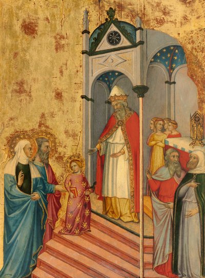 Presentationen av jungfrun i templet, ca. 14001405. av Andrea di Bartolo