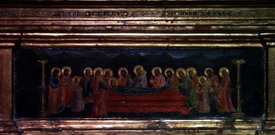 Grimma Madonna, detalj av predella av Andrea di Giusto Manzini