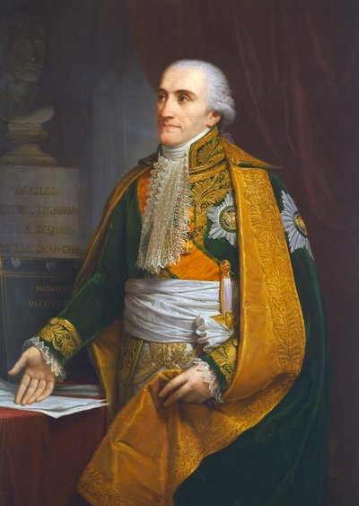 Porträtt av Luigi Giuseppe Arborio di Gattinara (1754-1828), markis av Breme, Italiens inrikesminister, målning av Andrea Appiani av Andrea the Elder Appiani