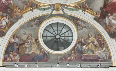 Sankt Ambrosius och Sankt Gregorius den store, 1792-95 av Andrea the Elder Appiani