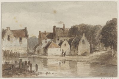 Hus på en kanal av Andreae (signed by artist)