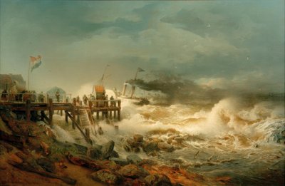 Avgång av en ångbåt av Andreas Achenbach