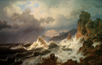 En havsstorm på norska kusten av Andreas Achenbach