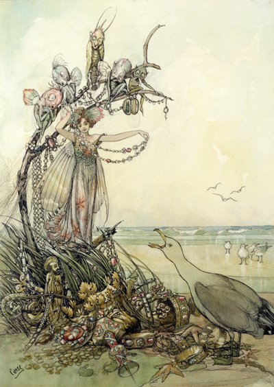 Juveler i tvätten (penna & bläck, wc, gouache på papper) av Andreas Duncan Carse
