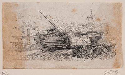 Vinjetten. Fiskebåt drog i land av Andreas Flinch