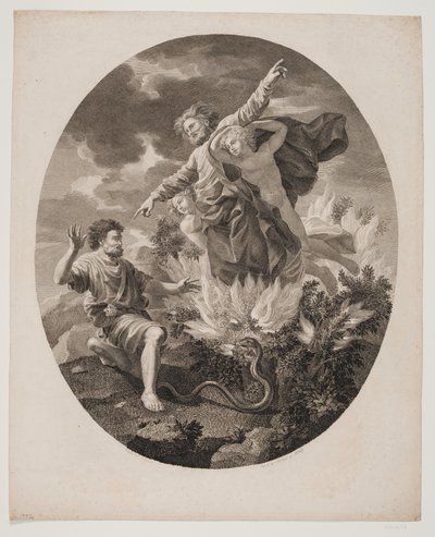 Moses med den brinnande busken av Andreas Flint