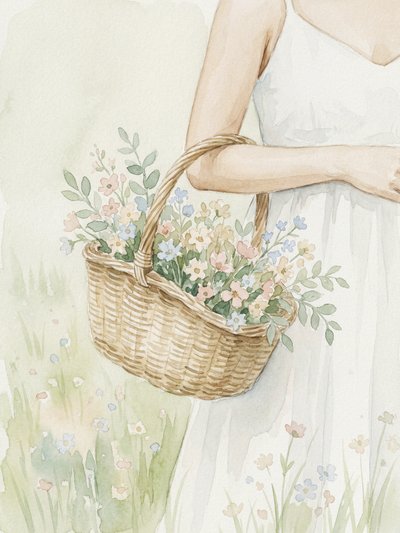 Korg med vildblommor av Andreas Magnusson