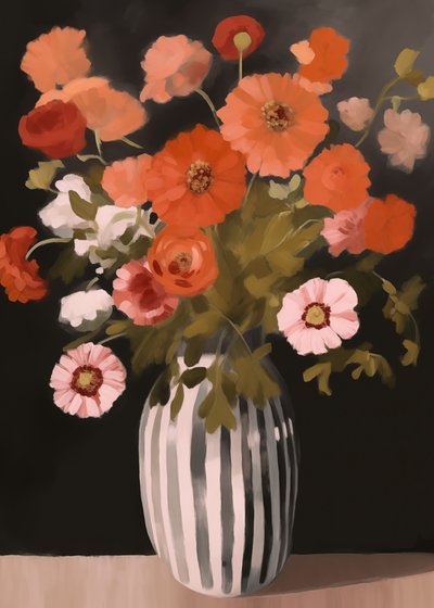 Elegant blomsterstilleben av Andreas Magnusson