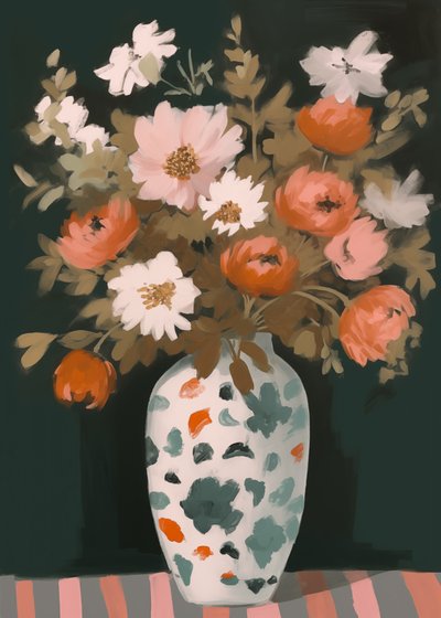 Färgglada blommor i vas av Andreas Magnusson