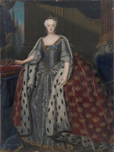 Sophie Magdalena av Brandenburg-Kulmbach 1700-1770, drottning av Danmark och Norge, 1739. av Andreas Møller