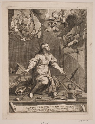 Knut den helige, lider martyrdöden av Andreas Reinhardt