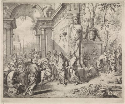 Kristus botar två blinda av Andreas van der Myn (possibly)