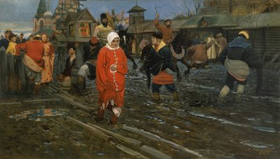 1600-talets Moskvagatan på en allmän helgdag, 1895 av Andrei Petrovich Ryabushkin