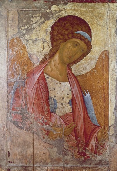 Ärkeängeln Mikael, av Andrei Rublev eller Andrej Rubljov (1360-1430), målad mellan 1410 och 1420, Ikon. av Andrei Rublev