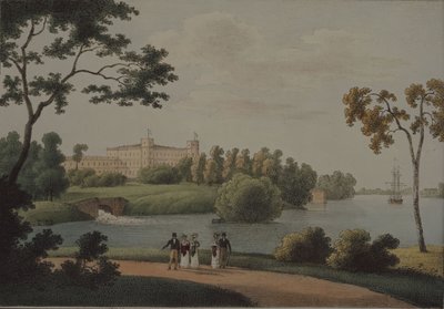 Utsikt över Gatchina-palatset, 1821 av Andrei Yefimovich Martynov
