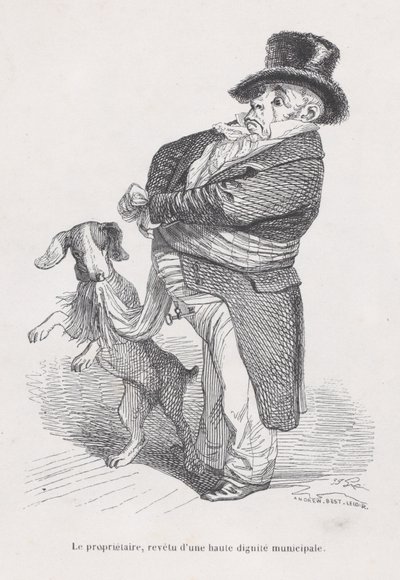 Innehavaren från scener ur djurens privata och offentliga liv, ca. 1837-47. av Andrew Best Leloir