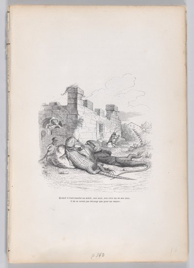 När han sov i solen... från Scener ur det privata och offentliga livet i ..., ca. 1837-47. av Andrew Best Leloir