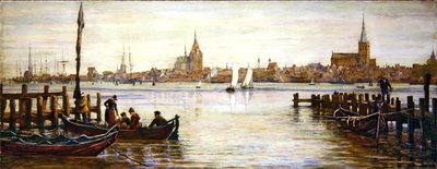Rostock (akvarell på papper) av Andrew Brown Donaldson