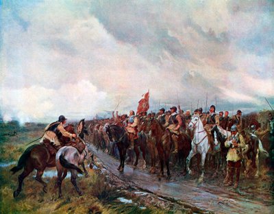 Cromwell vid Dunbar (färglitografi) av Andrew Carrick (after) Gow
