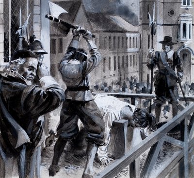 Avrättningen av kung Karl I i Whitehall den 30 januari 1649 av Andrew Howat